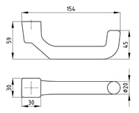 Drücker mit Springsystem auf Schild