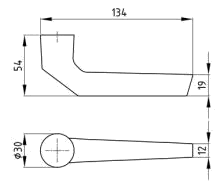 Drücker mit Springsystem auf Schild