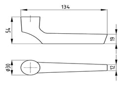 Drücker mit Springsystem auf Rosette