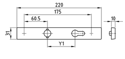 Drücker mit Springsystem auf Schild