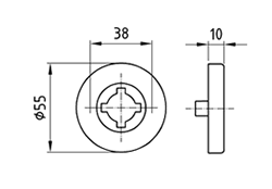 Drücker mit Springsystem auf Rosette