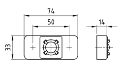 Drücker mit Springsystem auf Rosette