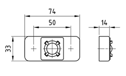 Drücker mit Springsystem auf Rosette