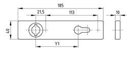 Drücker mit Springsystem auf Schild