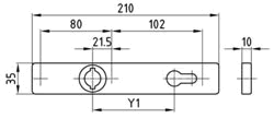 Drücker mit Springsystem auf Schild