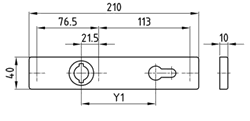 Drücker mit Springsystem auf Schild