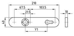 Drücker mit Springsystem auf Schild