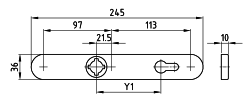 Drücker mit Springsystem auf Schild